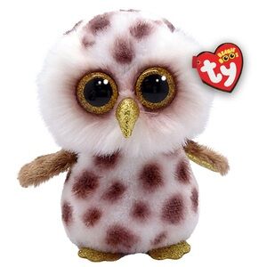 Ty Beanie Boo Whoolie spotted owl plush